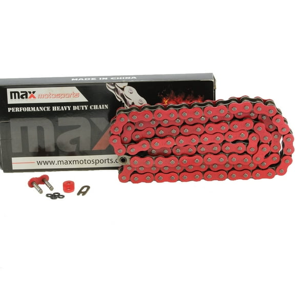 Max Motosports 530 O Ring Motorcycle Chain with 150 Links 530x150 for Extended Swingarm - Red