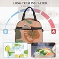 thumbnail image 6 of DouZhe Lunch Bags for Women and Men, Boho Style Greenery Leaves Prints Reusable Portable Insulated Cooler Waterproof Lunch Tote Bag for Travel Work School Picnic, 6 of 7