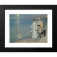thumbnail image 2 of Peder Severin Krøyer 24x18 Black Modern Framed Museum Art Print Titled - Summer Evening on the Beach at Skagen. the Painter and His Wife (1899), 2 of 5