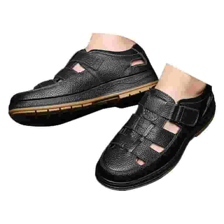 【WOOHWA】STANDARD OVFIT JK VMESZQFG Men's Leather Breathable Hollow Casual Leather