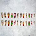 thumbnail image 4 of Uñas postizas navideñas, uñas postizas largas de ataúd, uñas postizas rojas de cubierta completa con diseño Grinch, uñas postizas de invierno, uñas acrílicas artificiales navideñas, suministros de dec, 4 of 4