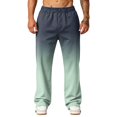 thumbnail image 5 of LTTVQM Ombre Gradient Full Length Pants for Men 2026 Trail Gradient Print Wrinkle Free Relaxed Fit Mens Athletic Wide Leg Full Length Pants Mint Green L, 5 of 7