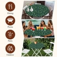 thumbnail image 7 of Dark Green Leaves Round Tablecloth, Fitted Table Cover with Elastic for 36"-44" Round Tables, Pastoral Watercolor Botanical Plant Table Cloth Outdoor Indoor Dinning Party Waterproof Tablecloths, 7 of 7