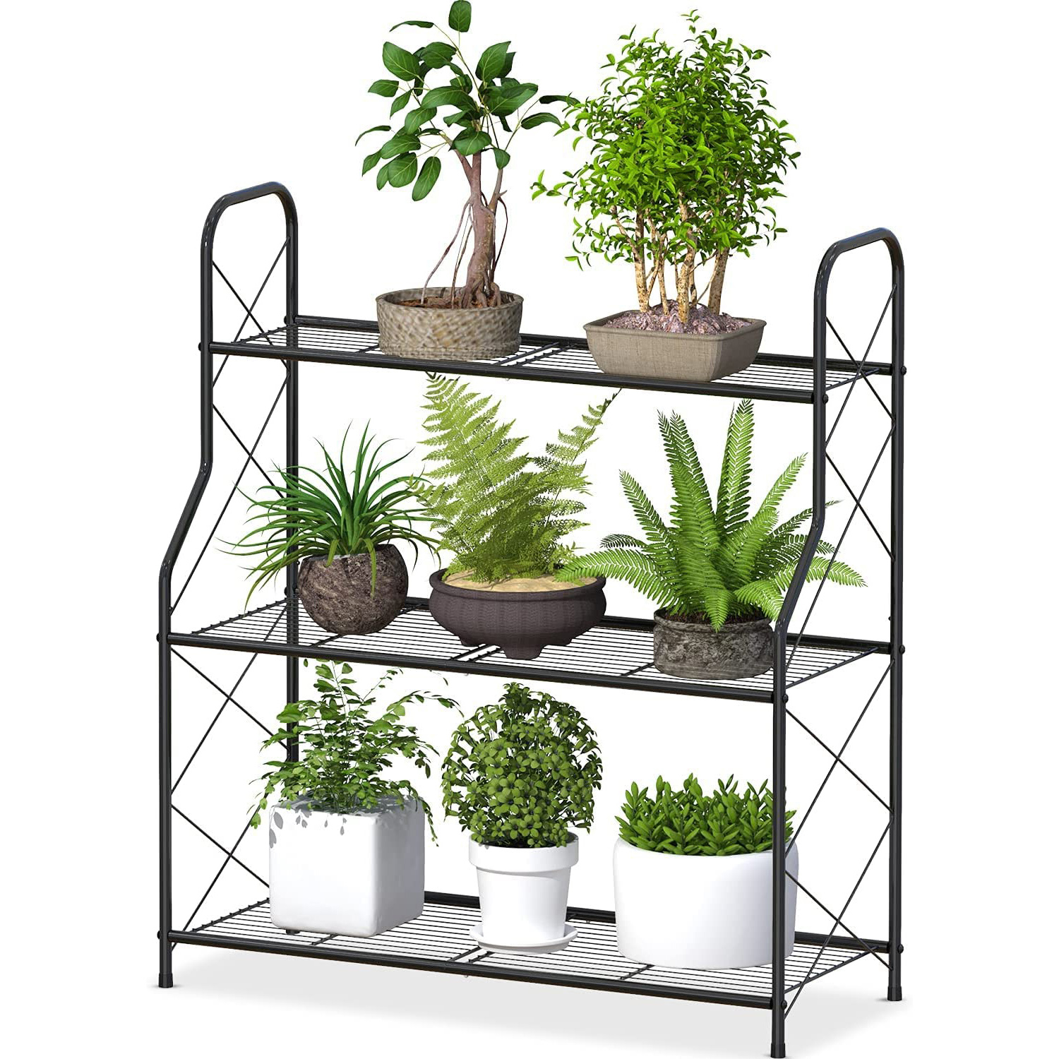 Bextsrack Plant Stand Metal Plant Stand Outdoor Flower Rack, Plant