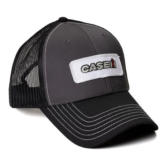 Case IH Logo Gray & Black Mesh Back Hat, CIHGBM