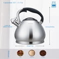 thumbnail image 2 of Easyworkz Estufa Silbante Hervidor de té Acero inoxidable Hervidor de agua caliente 2.3 l, 2 of 6