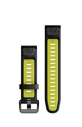Garmin QuickFit® 20 Watch Bands Black/Electric Lime Silicone