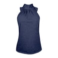 thumbnail image 5 of Womens Tops Fashion Summer Tops Casual Top High Neck Sleeveless Tshirt Beach Vacation Loose Fit Shirt, 5 of 6
