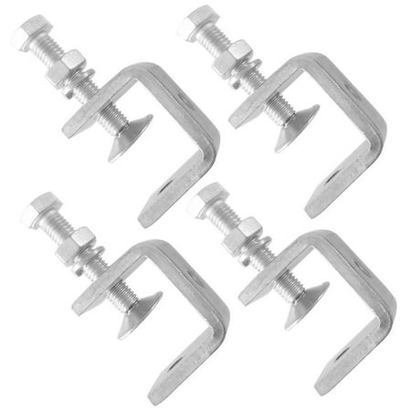 

4Pc 4X Stainless Steel C Clamps Clamp for Mounting U Clamps Small Desk Clamp