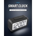 thumbnail image 2 of Reloj despertador digital LED con retroiluminación, repetición de alarma, calendario silencioso, relojes de mesa electrónicos de escritorio, reloj de escritorio (negro), 2 of 4