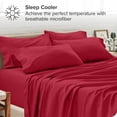 thumbnail image 3 of Bare Home Pillowcase Set - Premium 1800 Collection - Double Brushed - Ultra Soft - Standard Size, Red, 4 Count, 3 of 7