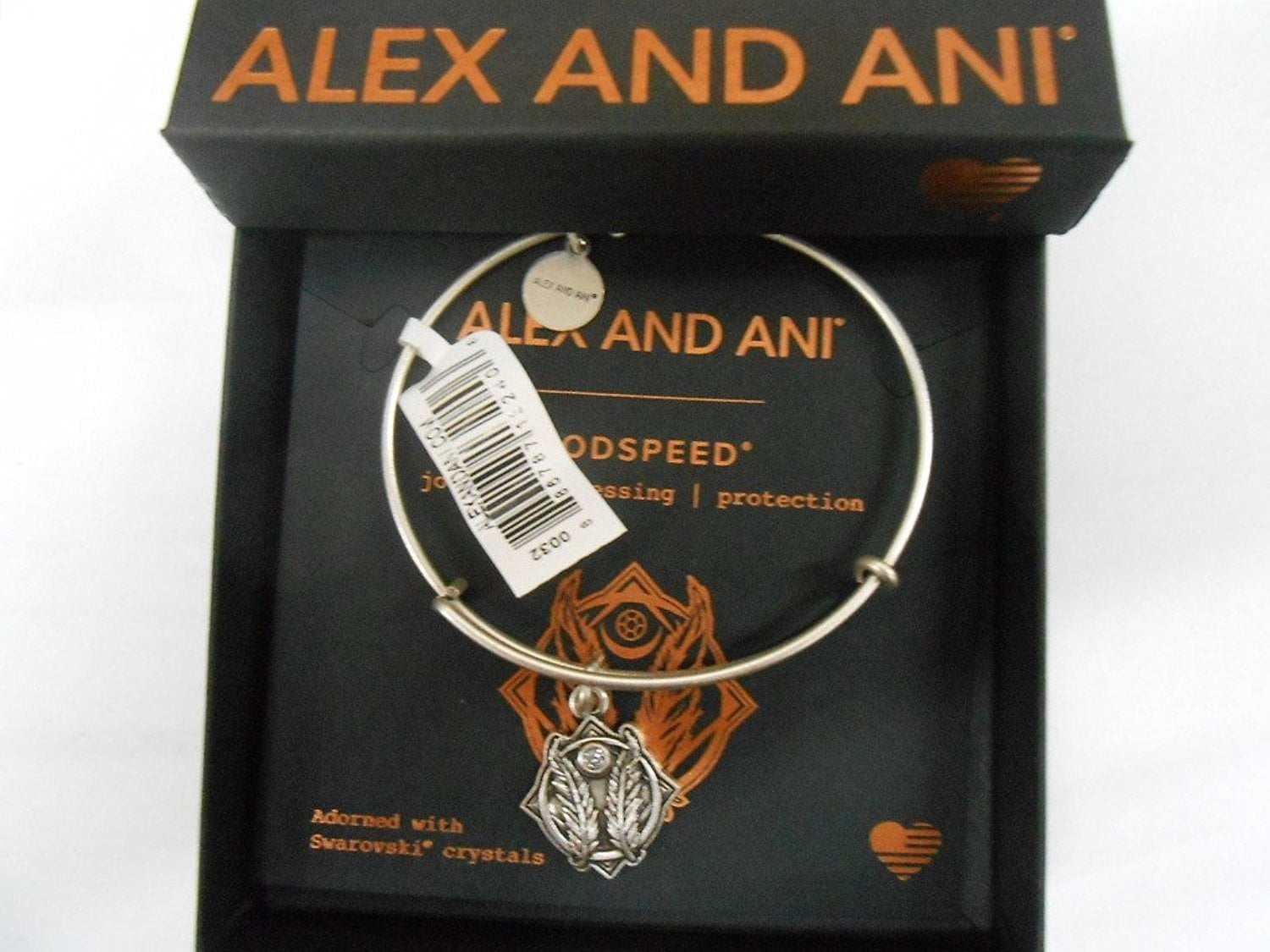 Alex and Ani Guardian III Bangle Bracelet Two Tone Rafaelian Silver NWTBC 