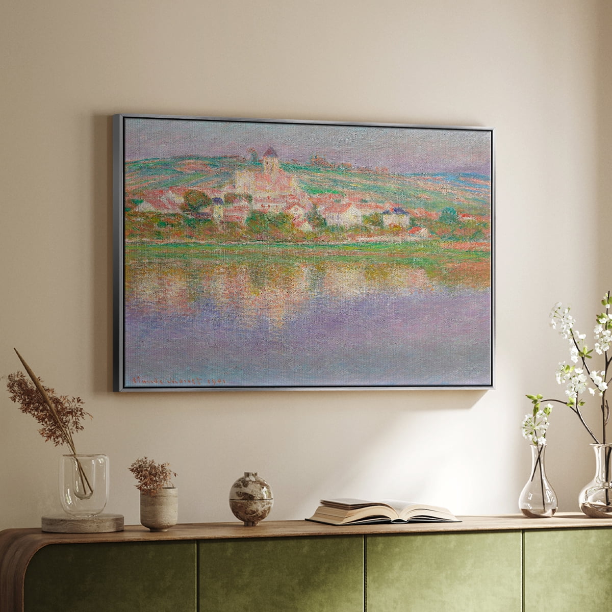 Vintage Landscape-CLII By Wexford Home Framed in Silver Wood Gallery Wrapped Canvas 17 in. x 25 in.