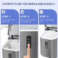 thumbnail image 4 of Moifoi Countertop Nugget Ice Maker,  Cubes in 6 Mins, 34 lbs/24 H Self-Cleaning,  Grey, 4 of 8