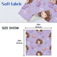 thumbnail image 5 of 4 Pack 20'' x20" Satin Table Napkins Dinner Napkins for wedding Party Decoration events Purple Adorable Mermaid, 5 of 6