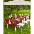 thumbnail image 4 of Fsddascl Valentine Outdoor Tablecloth - 60x102 Inch Rectangle Dining Table Cover, Love Heart Botanical Red Watercolor Waterproof Outdoor Table Cloth with Umbrella Hole & Zipper for Picnic/Patio, 4 of 7