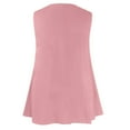 thumbnail image 3 of USSUMA Womens Summer Tops Women's Tank Tops Sleeveless V Neck Solid Color Loose Plus Size Tops for Women Casual Shirt Loose T-Shirt Trekking Pink Holiday Gift Finder Tank Top for Women Xxxl, 3 of 5