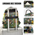 thumbnail image 3 of FORMRS Mini Backpack Purse for Women Quilted Travel Daypack Casual Shoulder Bag, Green Floral Garden, 3 of 7