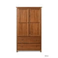thumbnail image 3 of Grain Wood Furniture Shaker 2-Door Armoire, Solid Wood with a Walnut Finish, 3 of 6