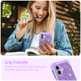 thumbnail image 4 of Casetego Phone Case for iPhone 16 Plus Case,Glitter Bling Heavy Duty Hybrid Sturdy High Impact Shockproof Protective Cover,Shiny Purple, 4 of 7