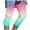 zc-Pink, variant on fartey Women's Capri Pants Plus Size Gradient Printed Stylish Beach Crop Pants Lounge Summer Elastic High Waist 3/4 Length Pants Slim Fitted Yoga Joggers Cropped Pants, S-5XL