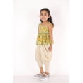 thumbnail image 2 of Ahhaaaa Kids Ethnic Cotton Jaipuri Print Frock Style Kurti with Frill Sleeves and Dhoti Style Salwar for Baby Girls, 2 of 5