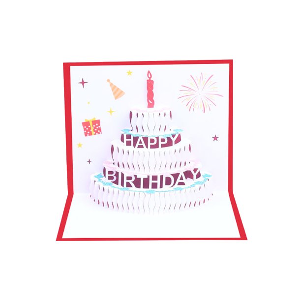 Tarjeta de cumpleaños Jump Out Tarjeta de felicitación 3D creativa para todas las ocasiones (rojo) Ndcxsfigh Libre de BPA