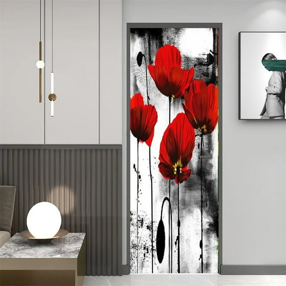 Optical n Vinyl Door Sticker Doors Wallpaper Stickers Porte Autocollant Deur Stickers Adesivi Per Po