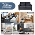 thumbnail image 4 of Modern Sectional Sofa for Small Spaces - Convertible Sleeper with Storage, Comfortable Couch for Living Room, Bedroom & Office (Black), 4 of 6