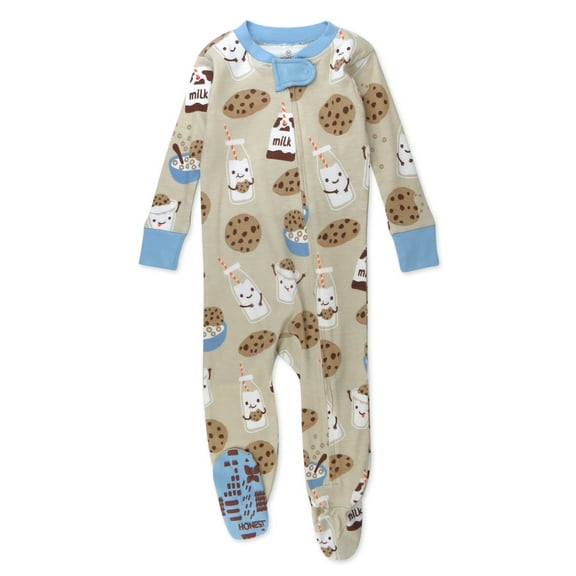 Honest Baby Clothing Organic Cotton Baby Boy/Girl Snug Fit Footed Sleeper Pajamas, Sizes 12 Months -24 Months