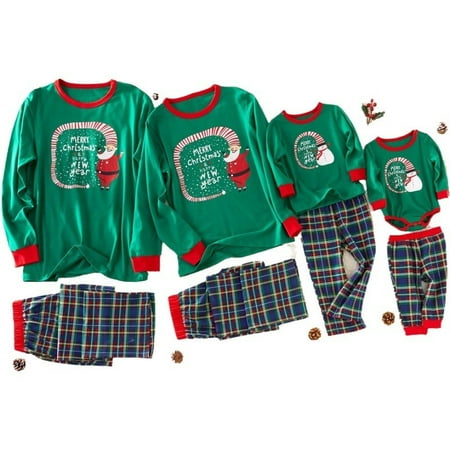 

Fanvereka Christmas Family Matching Pajamas PJs Set Dad Mom Kids Baby Xmas Sleepwear