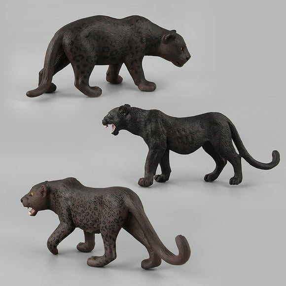 Modelo de animal de juguete de simulación de concha de mar Modelo de pantera Juguete de animal de la jungla Modelo de adornos estáticos de leopardo