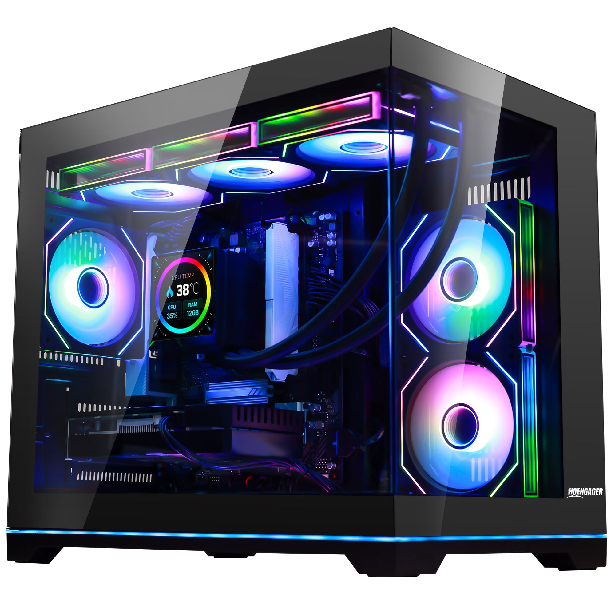 Hoengager Gaming Desktop PC- AMD Ryzen 7 7800X3D, RTX 5060 8GB