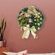 thumbnail image 4 of Couronnes de Noël Artificielles Guirlande Suspendue Porte Guirlande de Fleurs Pour Ornement de Maison de Fête Oro 30cm Macarena Corona de invierno, 4 of 7