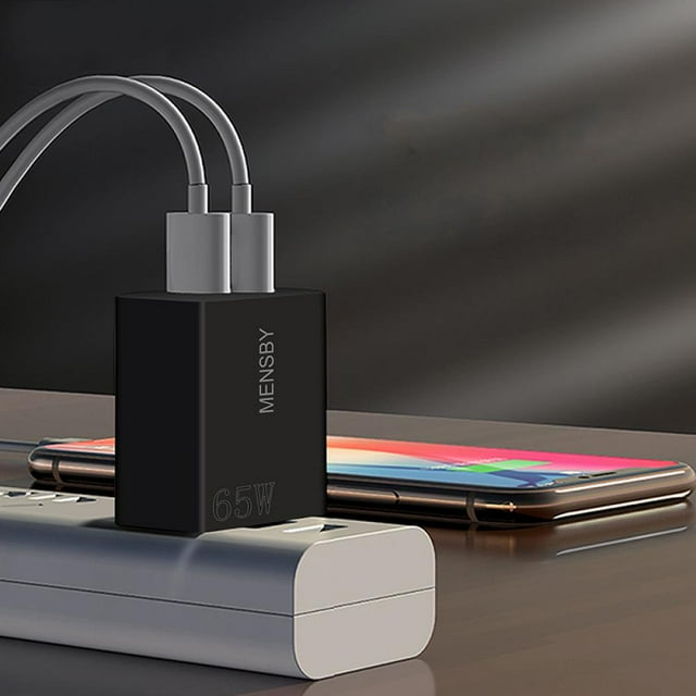 65w Fast Charger Phone Charger USB Charger USB Charging Station Cell Phone Chargers & Power Adapters Fast Charging Block Charger Station USB Power Adapter for Charger Type C Charger