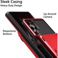 thumbnail image 4 of for Galaxy S22 Ultra Case Wallet Credit Card Holder 4-Card Slot Hidden Back Pocket Dual Layer Hybrid Rugged Rubber Bumper Protective Hard Shell Cover for Samsung Galaxy S22 Ultra 6.8" Red, 4 of 14