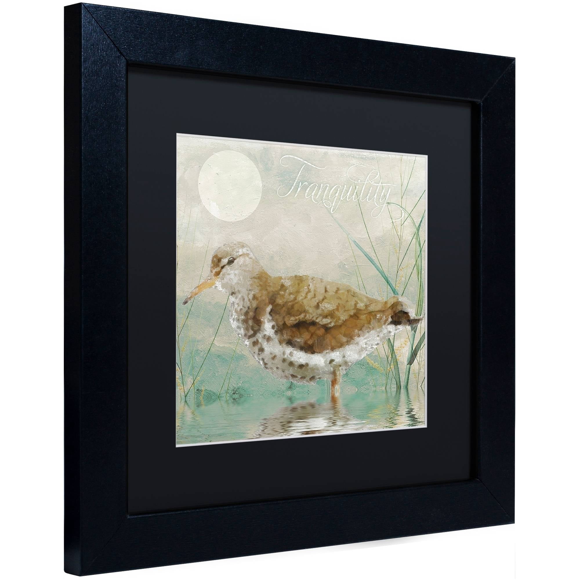 Trademark Fine Art "Sand Piper II" Canvas Art by Color Bakery Black Matte, Black Frame