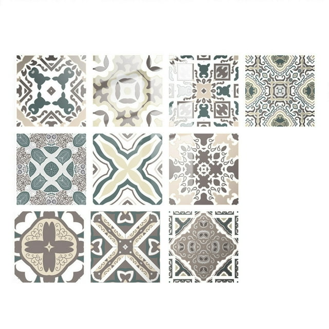 10pc Peel And Stick Ceramic Tile Paste 3D Lattice Ceramic Tile Paste DIY Self Wall Sticker Wall Paper Sticker Motivational Words Stickers Room Things Removable Wall Decals for Kids Glow in The