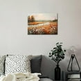 thumbnail image 5 of Nature Wildflower Wall Art White Daisy Flowers Canvas Prints Pictures Vintage Watercolor Fall Landscape Wall Decor Orange Autumn Scenic Artwork for Living Room Bedroom Kitchen Home Decorations 12x16", 5 of 6