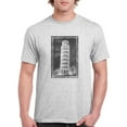 thumbnail image 1 of Leaning Tower Of Pisa Sketch T-Shirt Men -Ethan Harper Designs, Male x-Large, 1 of 4