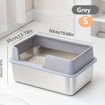 thumbnail image 1 of KEMORELA Extra Large Stainless Steel Cat Litter Box with Lid – Non-Stick, Leakproof, High-Sided Enclosure, Easy-Clean & Durable Design for Indoor Cats, Spacious Pet Waste Management Solution, 1 of 4