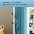 thumbnail image 4 of Yale Assure Lock Cerradura de puerta con código de teclado de gamuza negra con 2 cerrojos con onda Z y llave de respaldo para puerta de entrada delantera o trasera Yrd410-Zw2-Bsp, 4 of 7