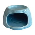 thumbnail image 1 of Comedero de cerámica para hámster, mueble de dibujos animados, hábitat para hámster, con forma de pudín para ratas, chinchillas y animales pequeños. Azul, 1 of 8