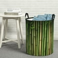 thumbnail image 6 of Gukieu Green Bamboo Fence1 Print Round Dirty Clothes Bag, Waterproof Standing Home Bathroom Storage Basket Car Trunk Storage Bag-Small, 6 of 6