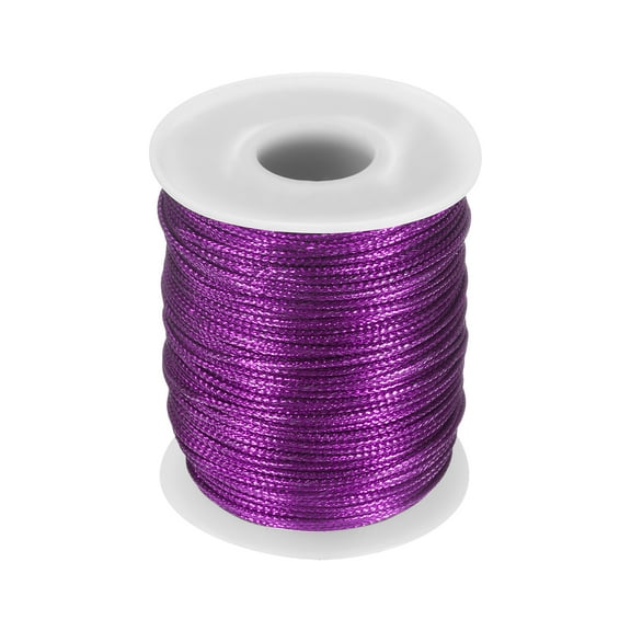 Uxcell Metallic Cord 1.5mm 109 Yards Metallic Ornament String Dark purple
