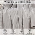 thumbnail image 4 of Superior Mai Geometric Waffle Cotton Blanket, California King, Platinum, 4 of 9