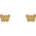 thumbnail image 2 of FB Jewels 24Kgwstst 03.00X04.00 mm Butterfly Piercing Earrings, 2 of 3