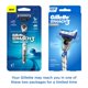 thumbnail image 2 of Máquina de afeitar Gillette Mach3 Turbo FlexBall de 3 hojas, 2 of 9