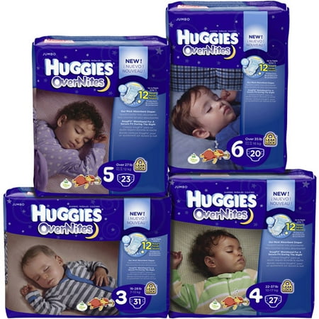 HUGGIES Overnites Diapers, Jumbo Pack, (Choose Your Size) - Walmart.com