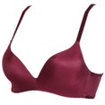 thumbnail image 3 of Comfortable Seamless Bras Fashion Sexy Wire Free Women Lingerie Highlight Push Up Bra Full Temptation Solid Bra wine red 75B, 3 of 10